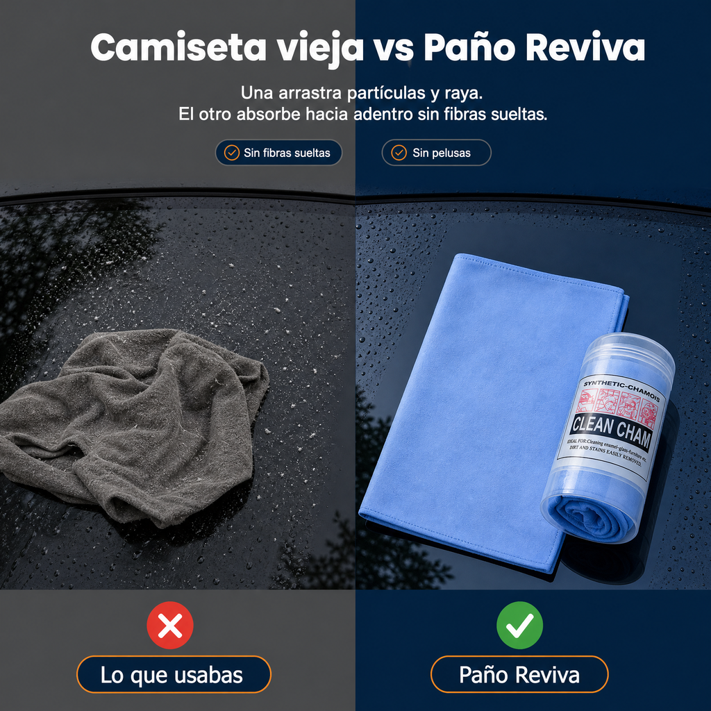 Pano Eco Cuero Limpieza Auto Moto Lavado — vista 2